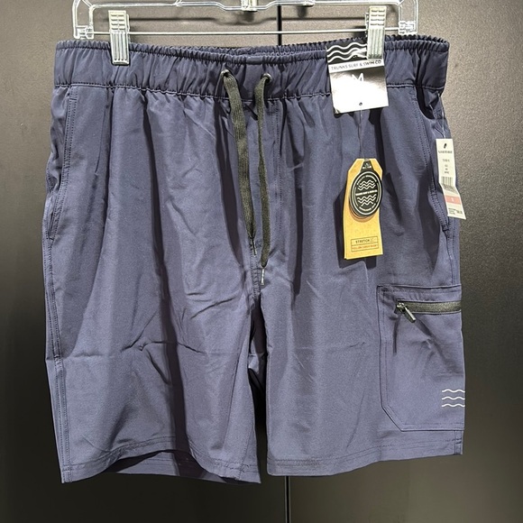 Trunks & Swim Co. Lined,elastic drawstring waist, pockets,stretch pull on cargo - Picture 1 of 7